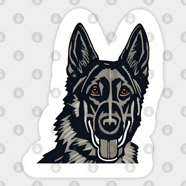 German Shepherd Dog Smile Sticker by shanestillz